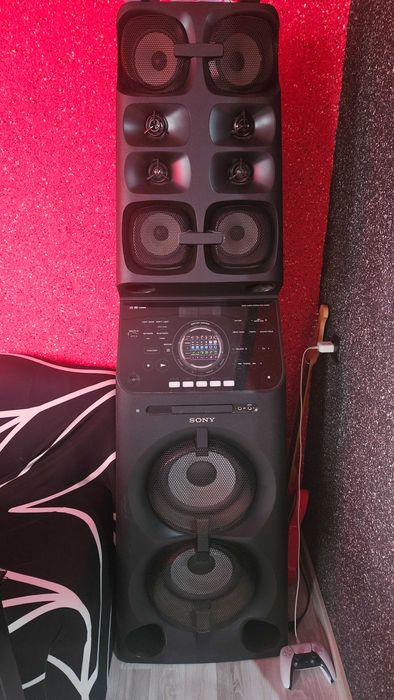 Аудио система Sony MHCV90DW, Wi-Fi, Bluetooth, NFC, Mega BASS, Черна