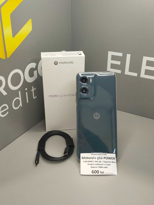 Motorola g06 POWER 4GB RAM/256GB/Tapestry Blue/Produs NEFOLOSIT! ID2390-AG2