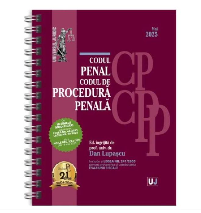 Oferta Codul penal. Codul de procedura penala Mai 2025 Ed. Spiralata