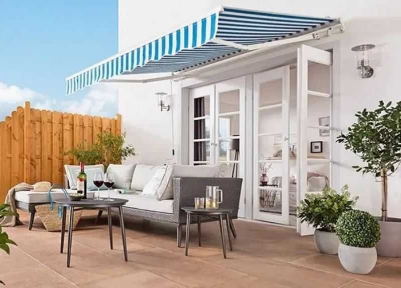 Copertina Marchiza Pergola cu lumini senzor vant Telecomana Germania