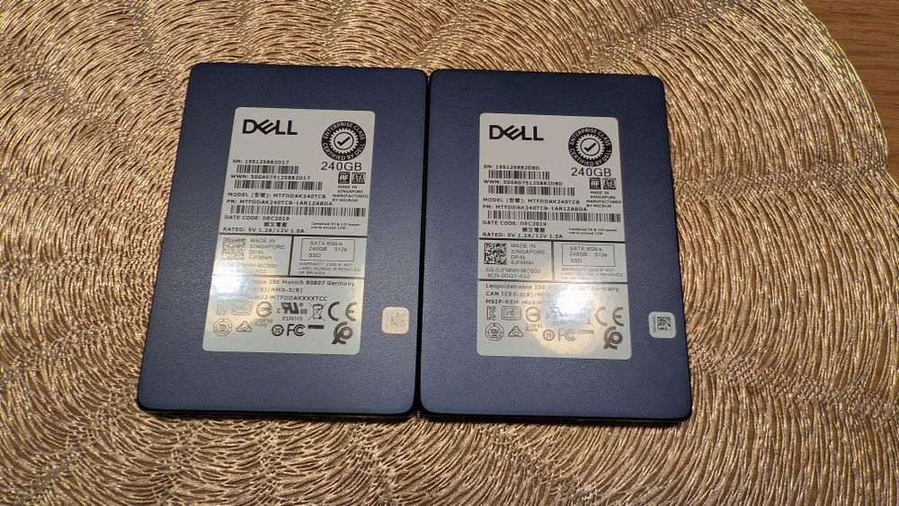 SSD Enterprise DELL 240GB SATA 2.5” – 98% Health – SMART impecabil