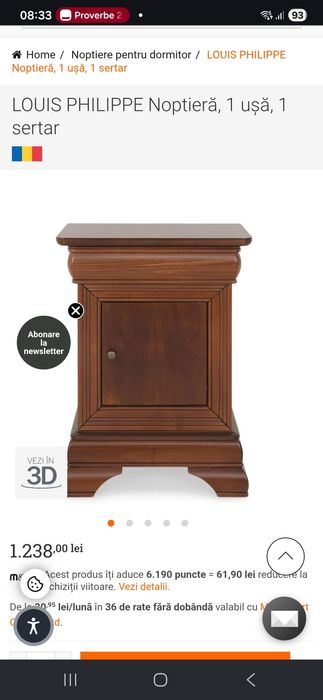 Mobila Mobexpert Louis Philippe