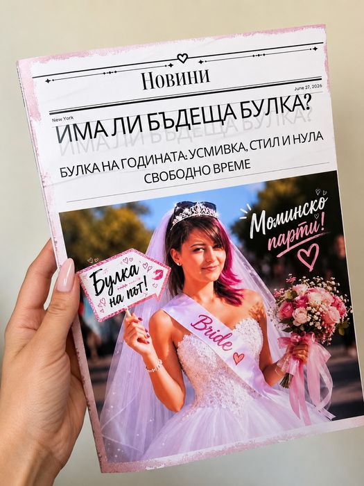 Моминско парти| Чаши | Вестник | Ленти | Маски | Персонализирани
