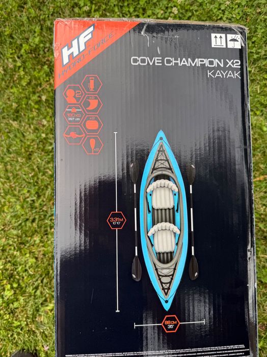 Надуваем каяк двуместен Hydro Force Пълен комплект