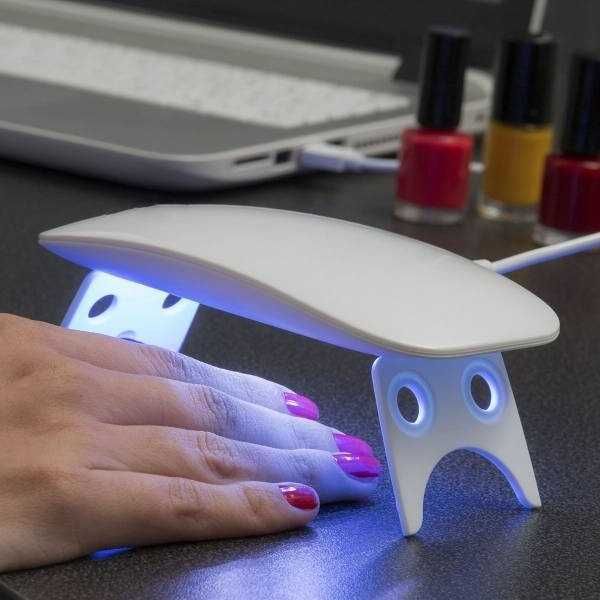Mini lampa UV pentru unghii, USB, 6 LED-UV, 5W, temporizator 45/60s