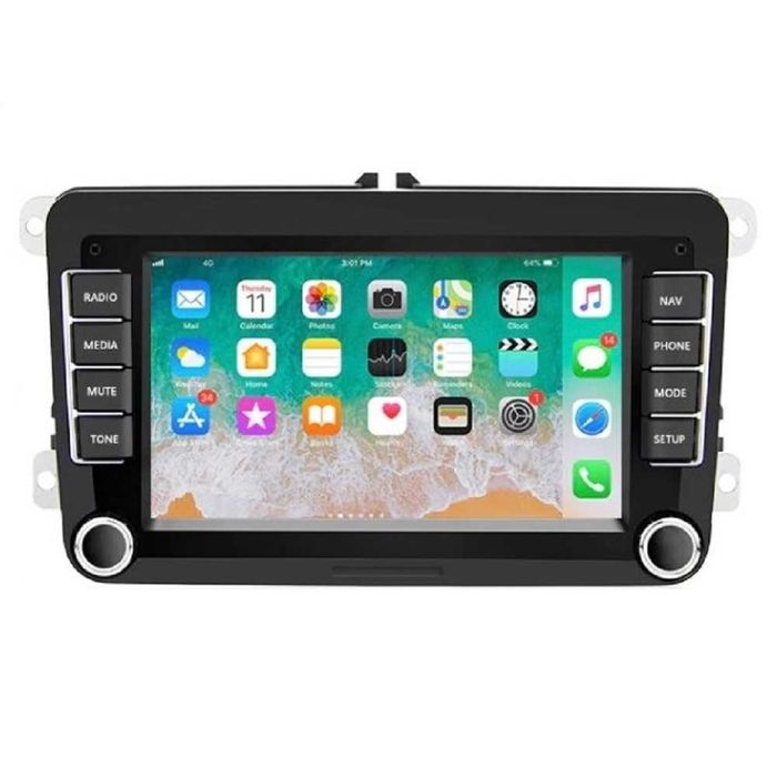 Navigatie 4GB RAM Android Carplay 64GB ROM GPS WiFi Bluetooth Octa-Core VW Passat Golf Polo Jetta Sharan Skoda Seat Android 15, Plug&Play