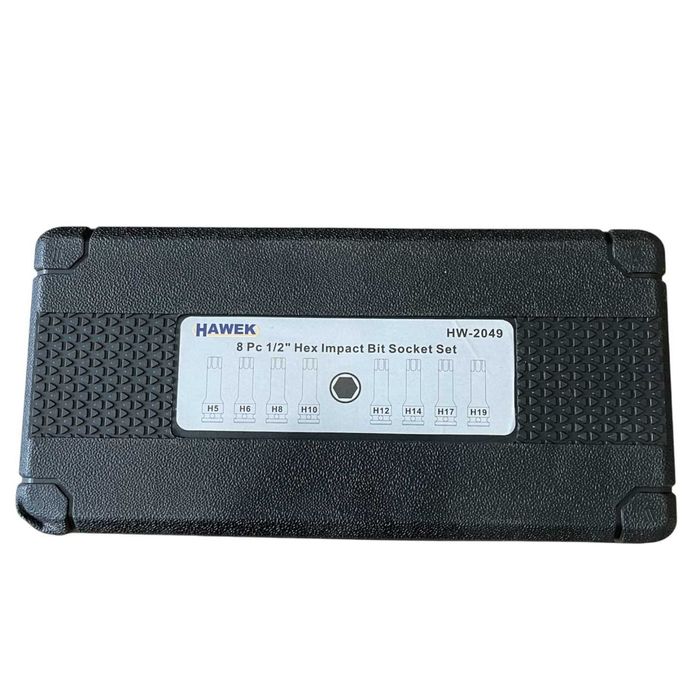 Комплект ударни битове 1/2 – шестограм 8 части HAWEK