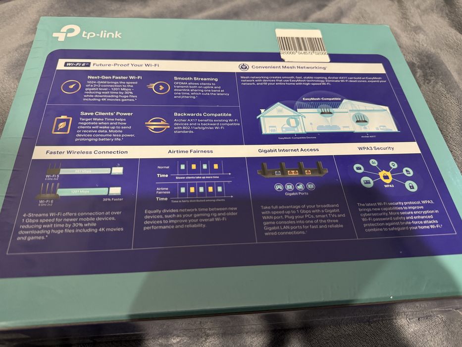 Рутер TP-Link AX1500 Next-Gen Wi-Fi 6 Archer AX17