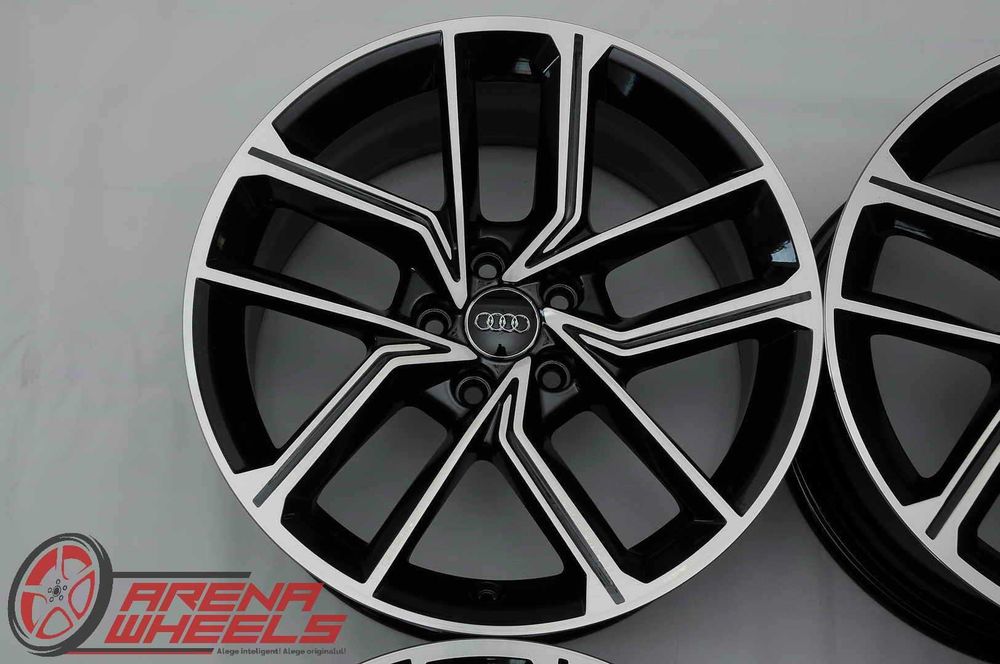 Jante Noi 18 inch Originale Audi A5 8W R18 Negru Diamond Cut