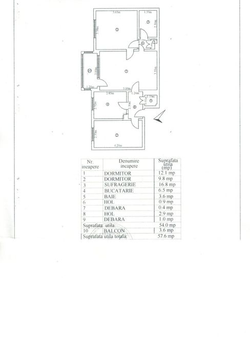 Apartament 3 camere de vânzare – Țiglina 1
