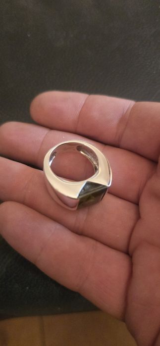 Inel argint masiv peridot