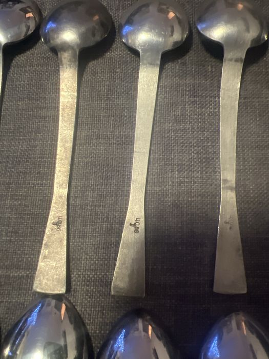 12 посребрени /позлатени чаени лъжици
