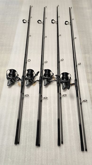 SET 4 Lansete EastShark EBISU CARP 3.90 m 3.75LBS + 4 Mulinete 10000