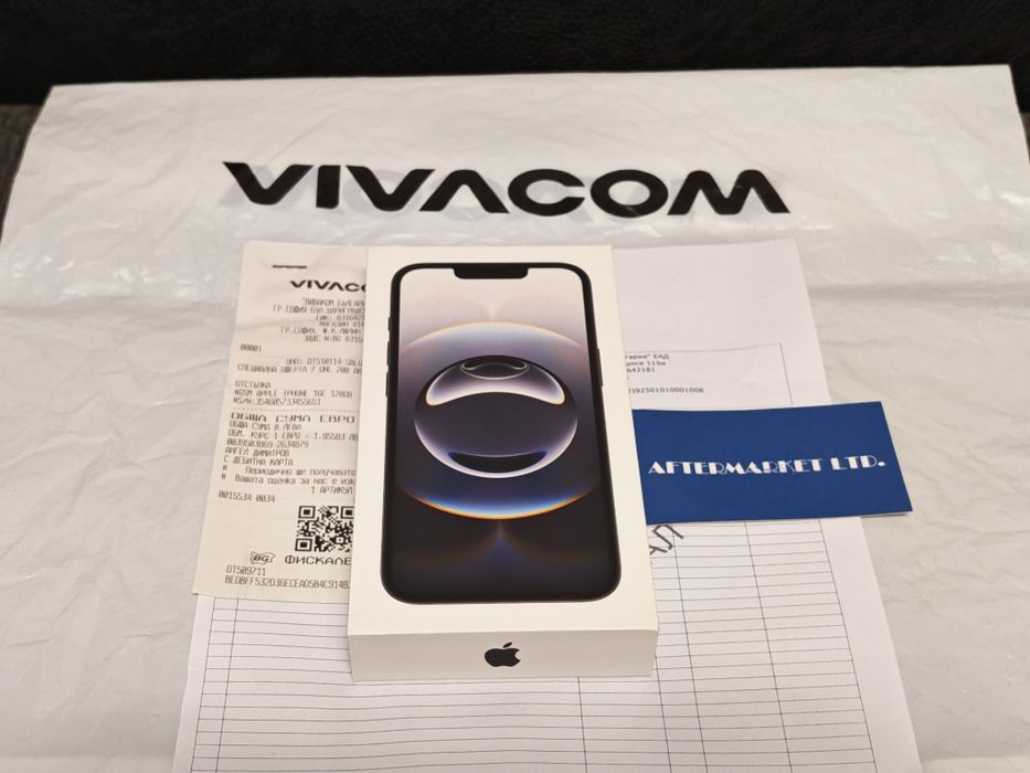 ЗАПЕЧАТАН 128GB iPhone 16e Гаранция Vivacom 2028г. 16 e Black | Черен