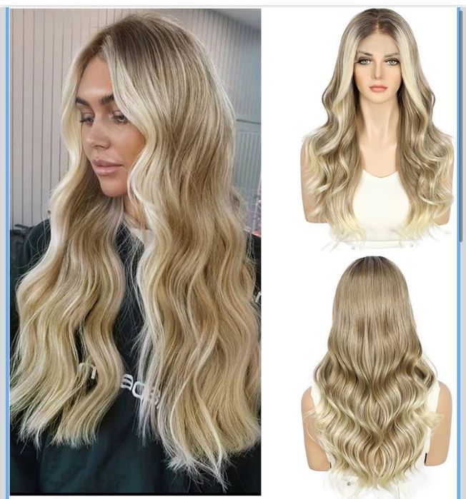 Перука омбре с къдрици