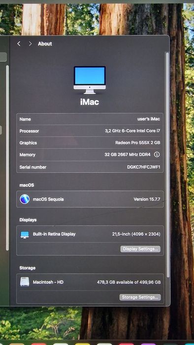 Apple iMac 2019 21,5" 4K с транспортна щета