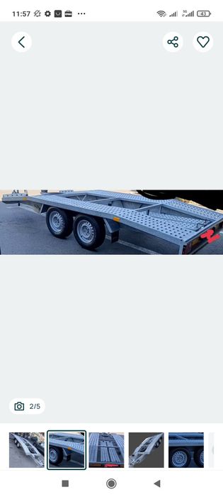 Remorcă platformă trailer auto, accept variante