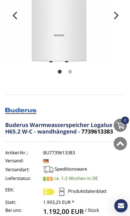 Boiler Logalux Buderus