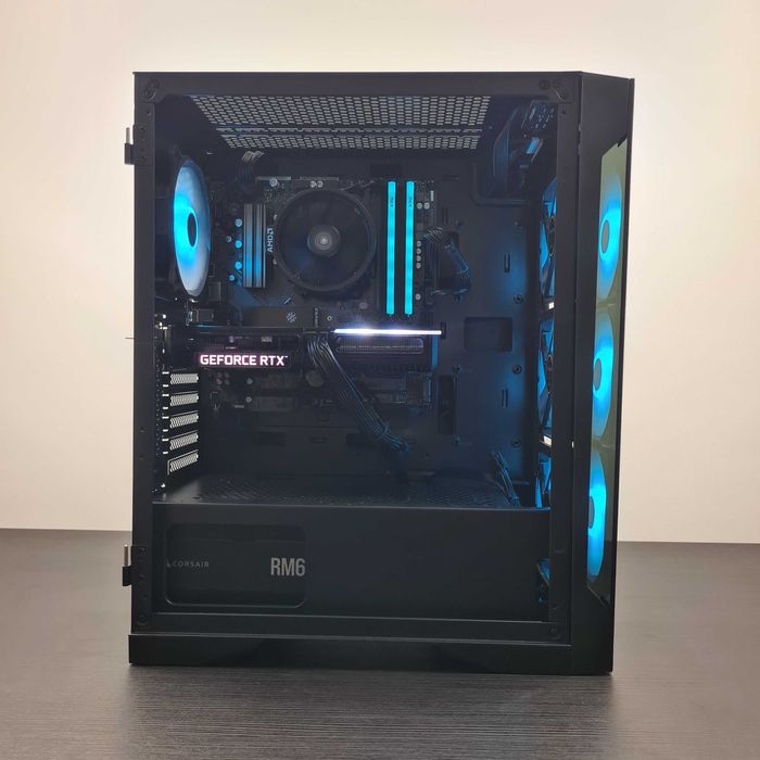 Геймърски компютър! RTX 3060 , Ryzen 5 5500 ,16GB RAM/Нов+Гаранция!