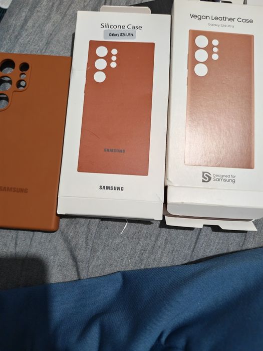 2 Huse  Samsung Galaxy s24 ultra am si folie sticla