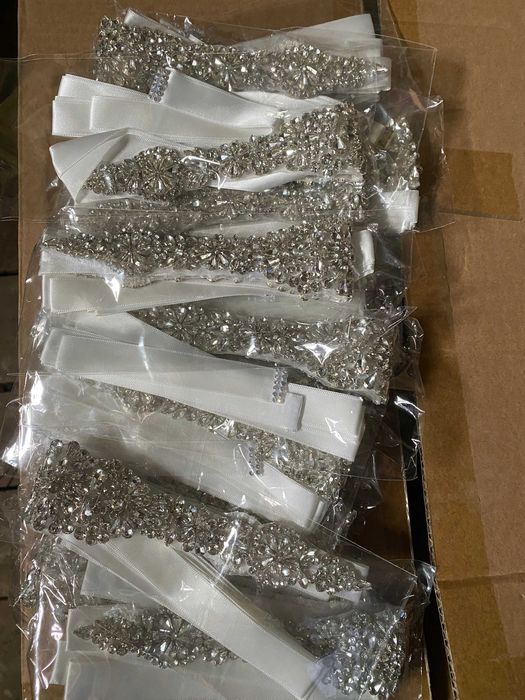 Brau cordon talie cu strasuri curea rochie eleganta sau mireasa nou