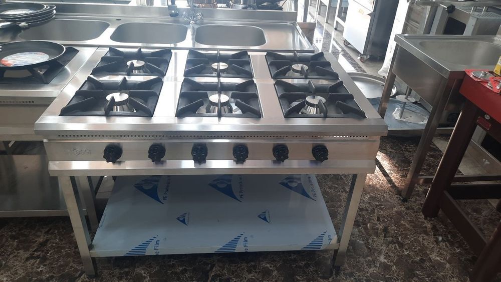 Gaz Plita 6 kanforkali Gazli Plita Garantya 1 yil Dastavka UZB buylab