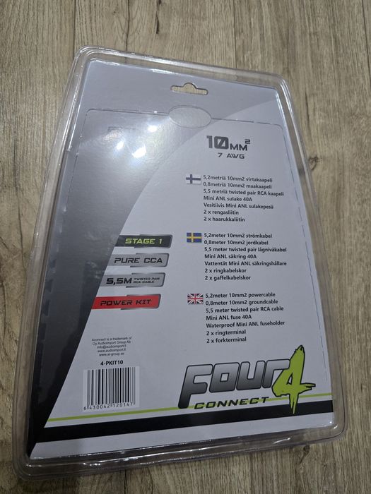 Kit cablu alimentare Four Connect,4-PKIT10, Stage1, 8 AWG (10 mm2)