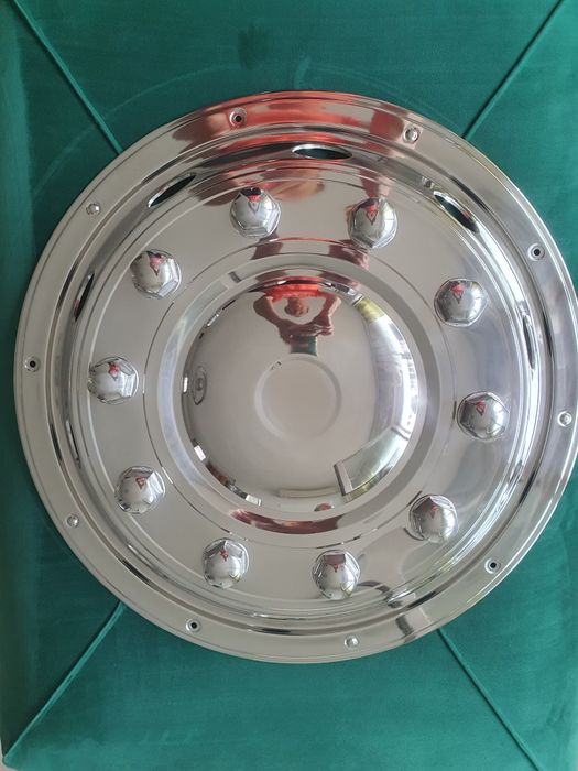 Set 2 capace roți spate AUTOCAR, CAMION 22,5" crom, noi