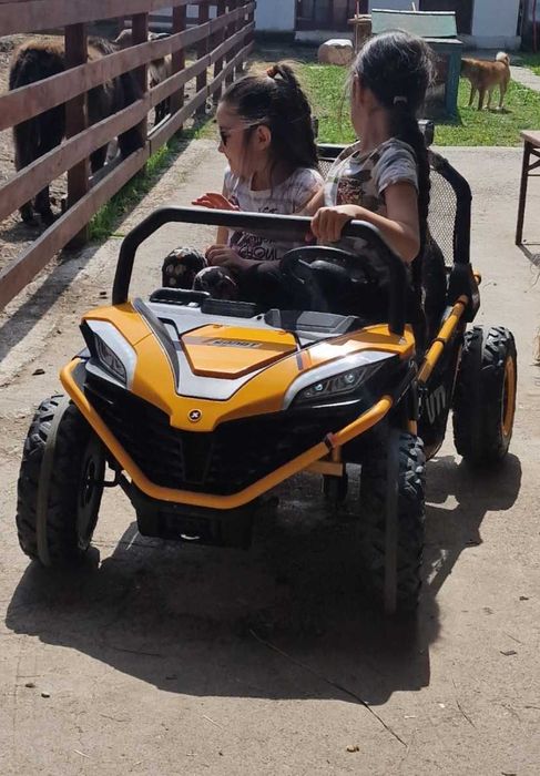 UTV electric 2 locuri, 24V, portocaliu – copii și "părinți"