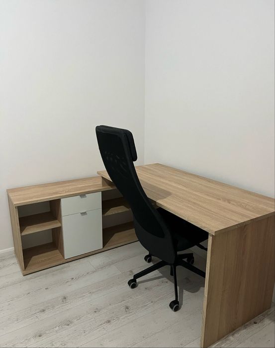 Vand Birou colt - stejar sonoma