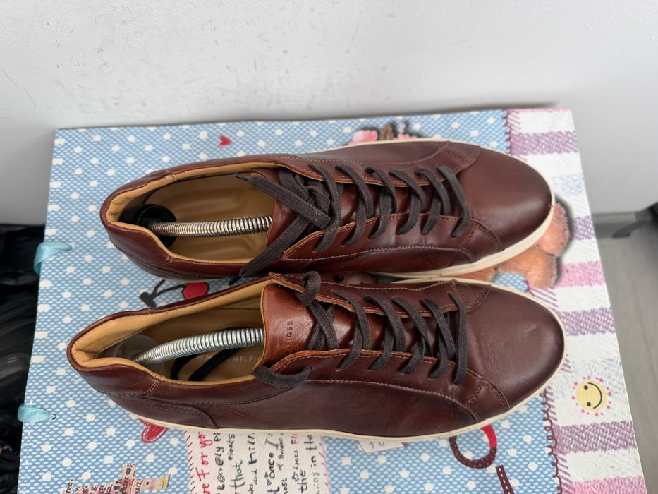 Tommy Hilfiger Premium Leather Cupsole Cognac''оригинални сникърси