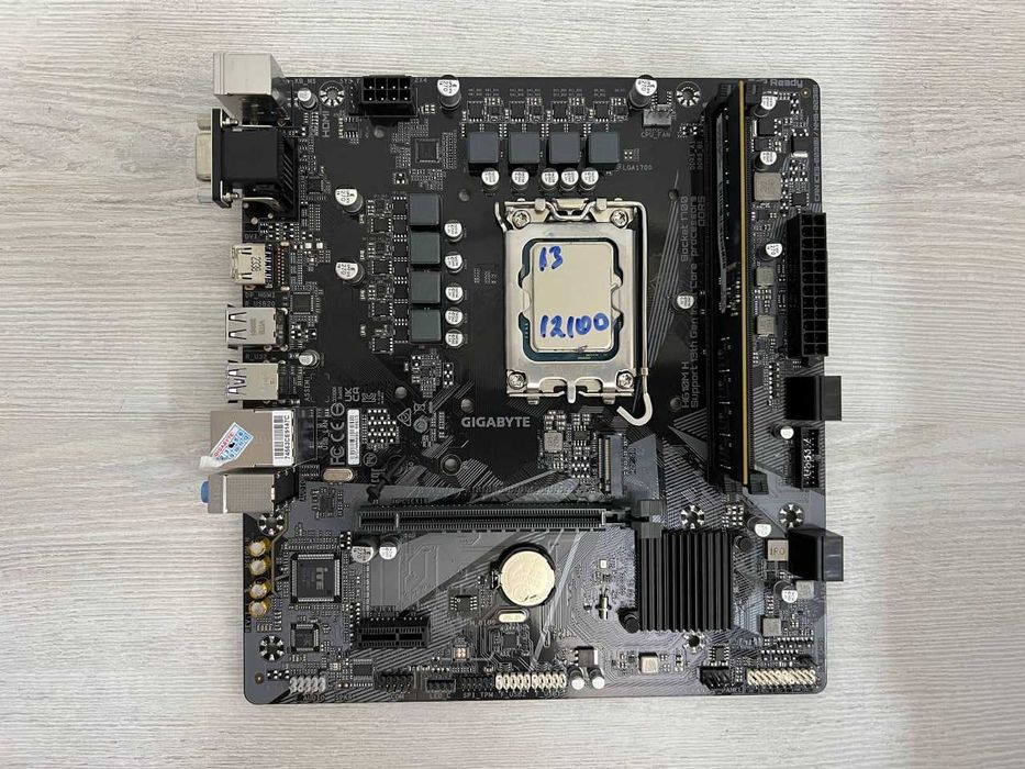 Комплект Gigabyte H610M H (LGA 1700) + DDR5 8GB 4800 + i3 12100