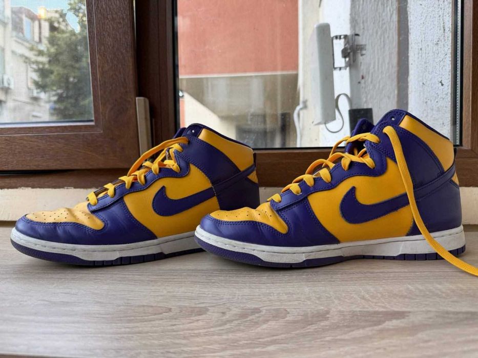 Маратонки Nike Dunk High Retro “Lakers” Purple/Yellow МЪЖКИ размер 45