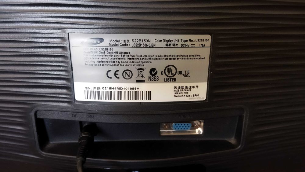 Монитор Samsung s22b150n, 21.5' wide led