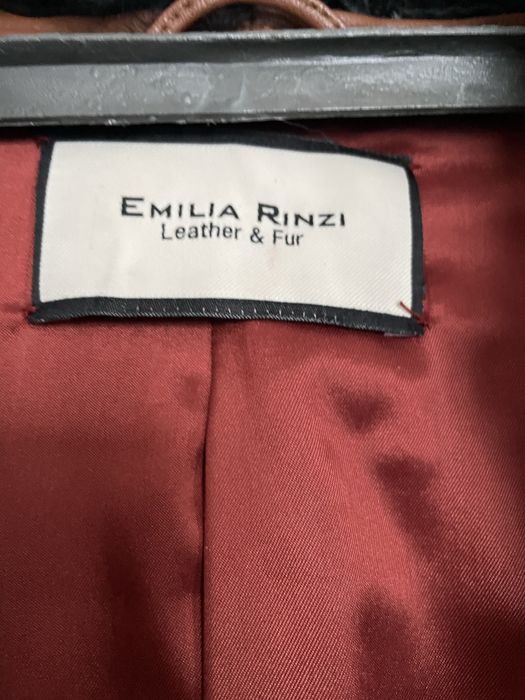 Дубленка оранжевая