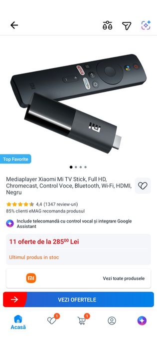 Mediaplayer xiamy my stick hd,am două,100 lei amândouă sau 70 lei unul