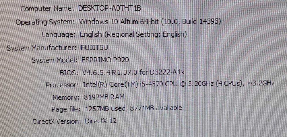 PC i5 4570- 3.2 GHz/8 GB Ram/HDD 500 GB/Video GT 630 2GB/CS GO/GTA V