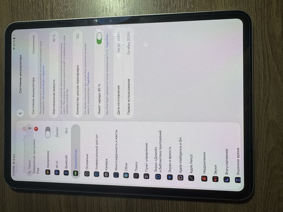 Ipad pro m4 11дюймов 2024. 90%AKB 256GB.