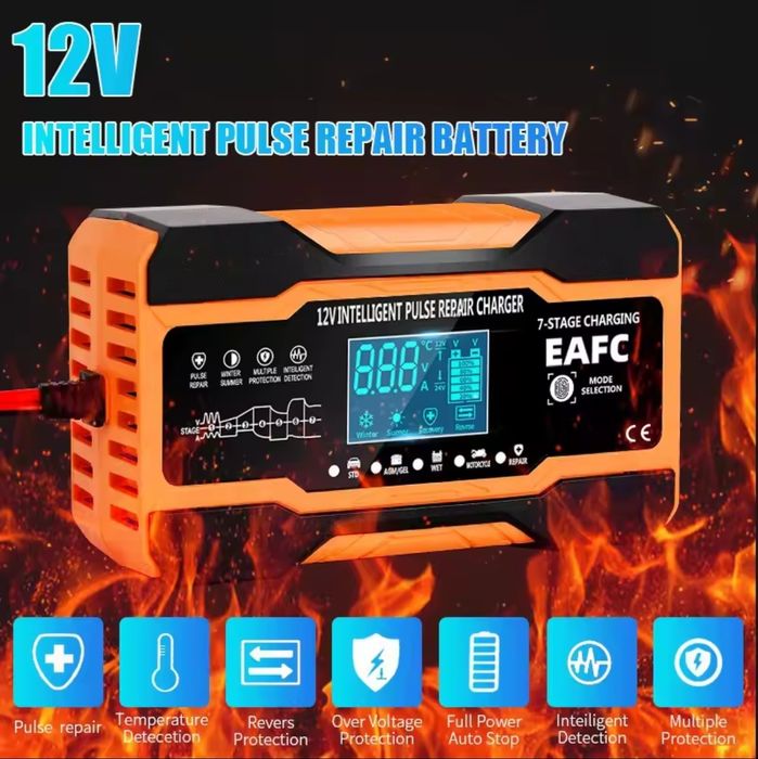 Интелигентно зарядно за акумулатор 12V / 24V – LCD дисплей