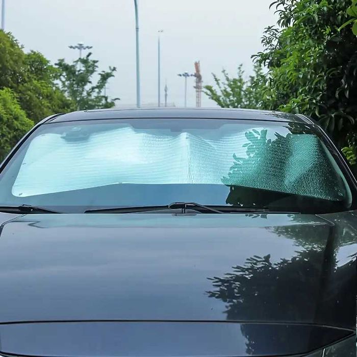 Parasolar auto 140X70 cm – Green Tinted, protecție UV și intimitate