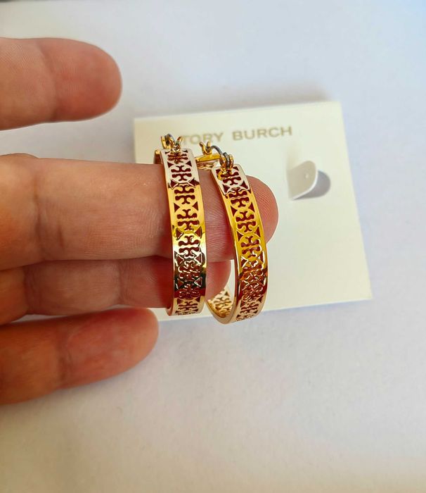 Обеци Tory Burch - Miller hoop earrings