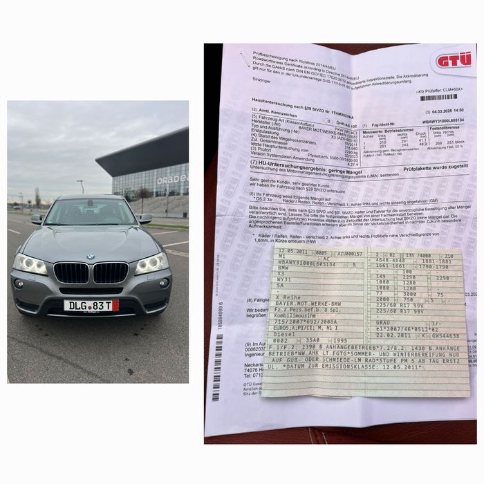 BMW X3, 2.0d ,X-drive, 184cp,an 2011,euro5