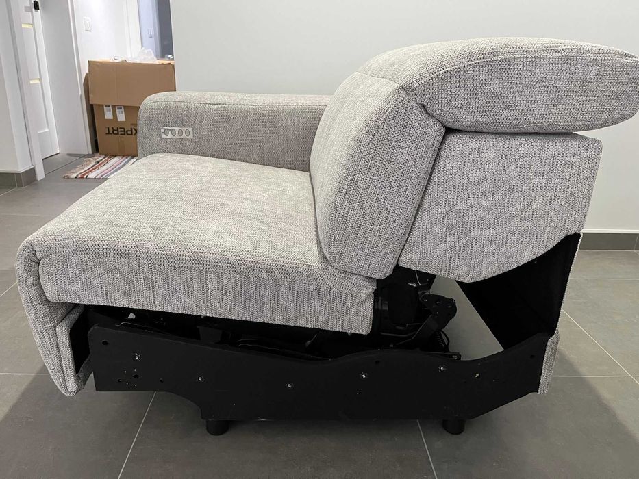 Canapea Premium din Material Textil cu Fotoliu Electric