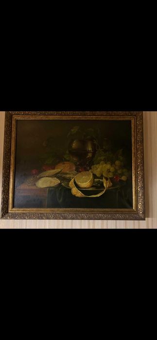 Реплика известного голландского натюрморт Десерт Корнелис Де Хем