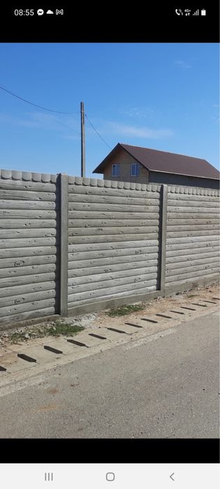 Gard din placi de beton diferite modele