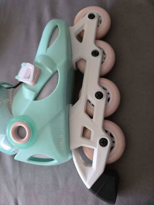 Role OXELO  PLAY5 Verde deschis Copii marime 30 - 32 reglabile