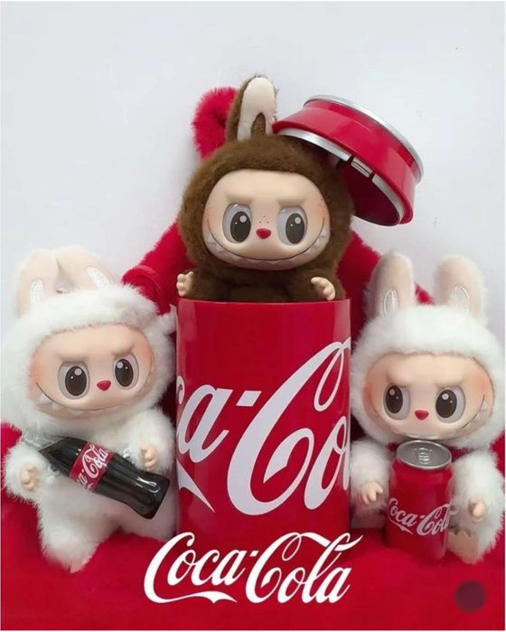 Labubu Coca Cola плюшена играчка Лабубу 17см