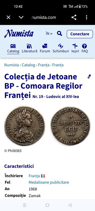 Lot 3 jetoane Comoara Regilor Franței