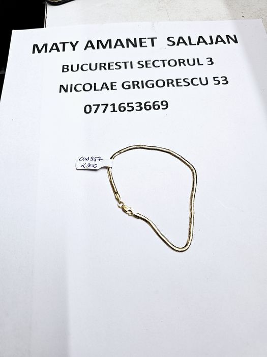 Vand bratara din aur 14 k 2.3 g cod 957