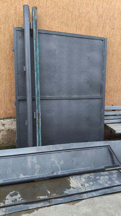 Ворота + козырек Металл СССР. Двух-створчатые.